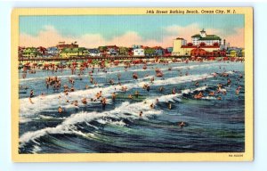 14th Street Bathing Beach Ocean City NJ New Jersey Postcard (FE10)