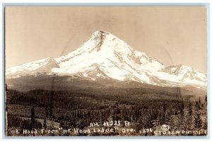 c1920's Mt. Hood From Mt. Hood Ledge Cross Oregon OR RPPC Photo Postcard 