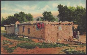 Mud Hut,New Mexico Postcard