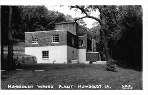 Real Photo Postcard Humboldt Water Plant in Humboldt, Iowa~122584