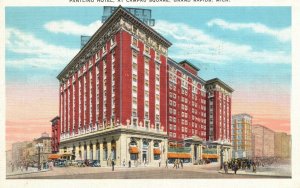 Vintage Postcard 1934 Pantlind Hotel At Campau Square Grand Rapids Michigan MI