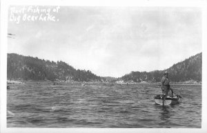 Postcard RPPC California Big Bear Lake Trout Fishing occupation 23-11278