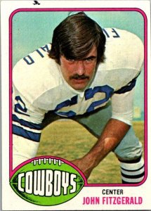 1976 Topps Football Card John Fitzgerald Dallas Cowboys sk4334