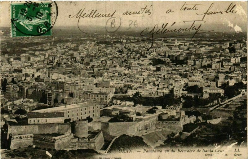 CPA AK Oran Panorama vu du Belvedere de Santa-Cruz ALGERIE (748937)