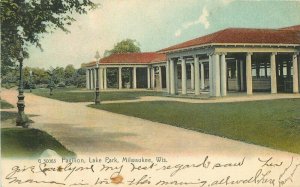1907 Pavilion Lake Park Milwaukee Wisconsin #G30063 Postcard Rotograph 20-8093