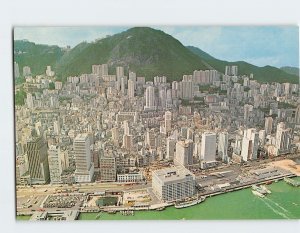 Postcard Bird's Eye View of the Whole Central District Hong Kong