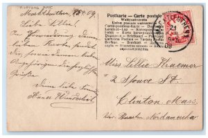 1910 Woman Big Hat With Daisy Flowers Austria RPPC Photo Posted Antique Postcard