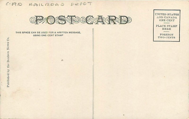 Postcard C-1910 Railroad Depot Nevada Sparks Holderness occupation 23-12946