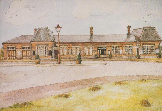 Kidderminster Station in 1984 Southern Terminus Painting Postcard