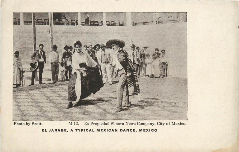 M12. El Jarabe, A typical Mecican Dance Undivided Back Postcard. Photo By Scott