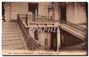 Postcard Old Chateau de Compiegne Staircase of Honor