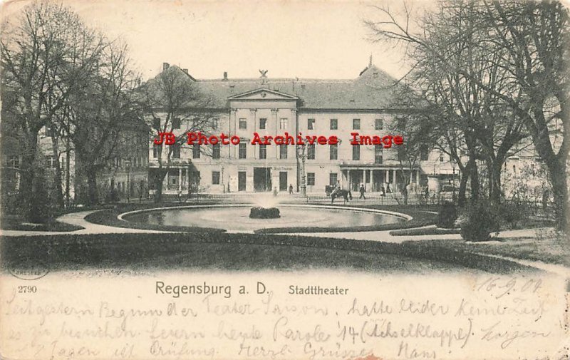 Germany, Regensburg, Stadttheater, Exterior View, 1917 PM