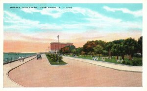 Vintage Postcard Murray Boulevard Reclamation Highway Charleston South Carolina