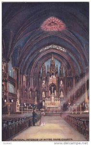 TUCK #2553, Montreal Interior of Notre Dame Church, Ontario, Canada, 00-10s