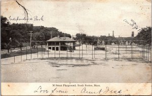 Postcard MA South Boston M Street Playground 1906