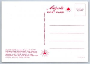 Calgary Tower, Palliser Square, Calgary, Alberta, Art Postcard, Concept Drawing