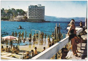 Beach of Tarabya and Hotel, Swimming Pool, ISTANBUL, Turkey, 50-70´s