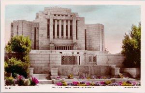 LDS Temple Cardston Alberta AB Waterton Series Camera Products RPPC Postcard H57