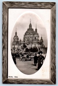 Berlin Germany Postcard Church View c1910 Unposted Embossed Wooden Frame