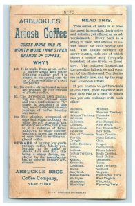 1890s Arbuckles Ariosa Coffee Map Idaho Washington Territory No.75 P220