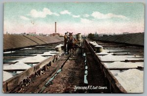 Postcard Syracuse New York c1905 Salt Covers Horse Wagon Smokestack UDB