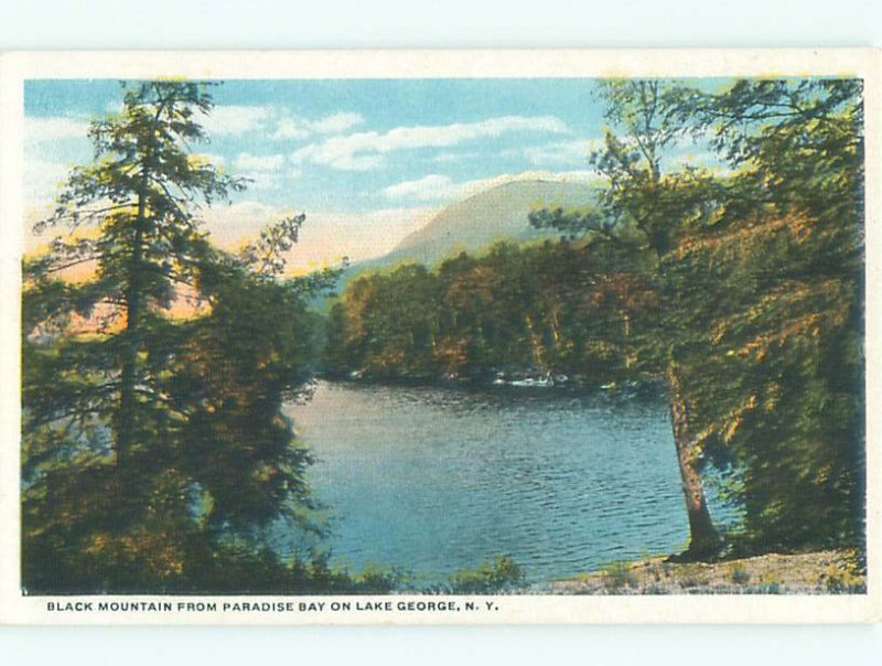 W-border LAKE SCENE Adirondacks - Lake George New York NY AE4729
