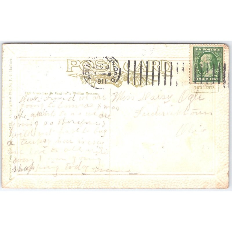 Postcard Thought I'd Take a Hand 1911 Humor E. J. Heydt