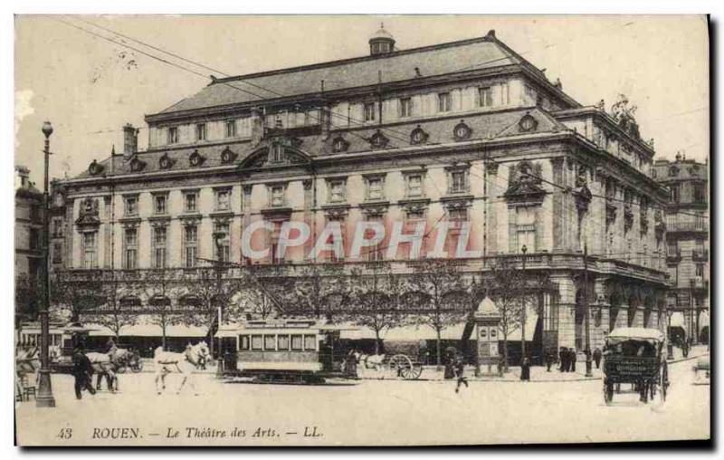 Old Postcard Theater Arts Rouen Tramway