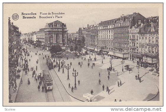 Brouckere's Place, Brussels, Brussels, Belgium, 1900-1910s