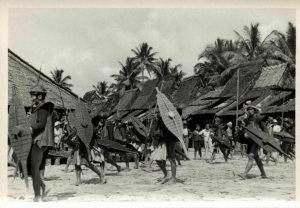 indonesia, NIAS, Native Warriors Shield Spear (1930s) Real Photo (14)