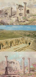 The Propylaea Temple Of Artemis Theatre Jerash Jordan 3x Arabic Postcard s