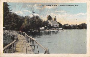 Cobbosseecountee Lake Massachusetts Pine Island Hotel Vintage Postcard AA50491