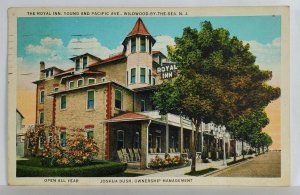Wildwood By The Sea The Royal Inn, Rocking Chairs Joshua Brush Owner Postcard T1