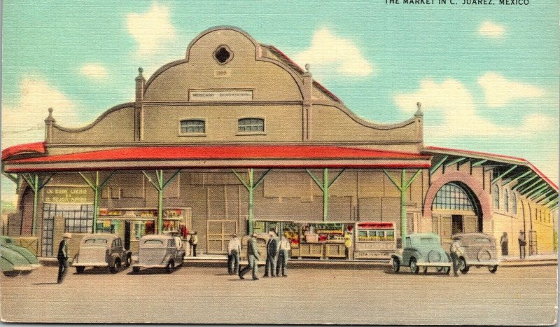 Mercado Cuauhtemoc Plaza Juarez House Tarjeta Postal Postcard 