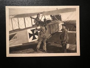 Mint Germany Military Aviation Postcard Winter Help WWI Fighter Bilplane