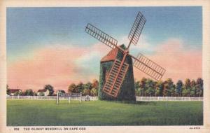 Windmill between Hyannis and Chatham - Cape Cod, Massachusetts Linen
