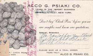 Advertising Alco G Psiaki Company Chick Pea Importers 1914