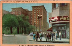Los Angeles, California - Pershing Square, Biltmore Hotel -Fifth & Hill Streets