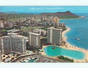 Unused Pre-1980 AERIAL VIEW OF TOWN Honolulu Hawaii HI n2284