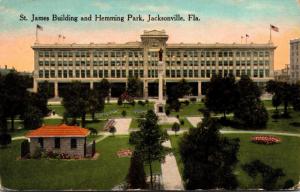 Florida Jacksonville Hemming Park and St James Building 1914