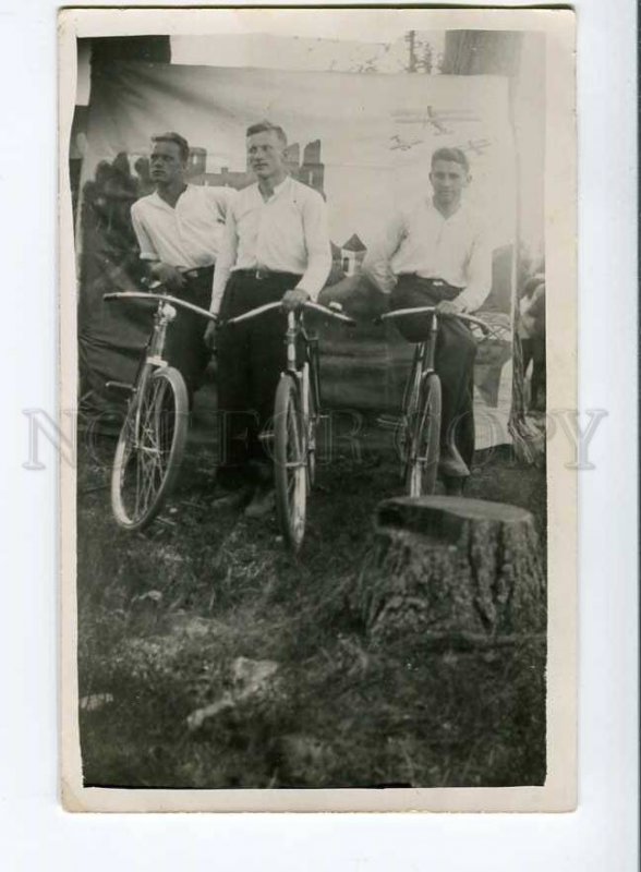 3014148 Men BICYCLES Vintage REAL PHOTO Avant-garde RARE Russia