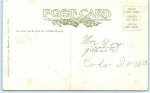 1908 Newcastle, Wyo. Litho Photo Postcard Experiment Station Field Peas Farm A26