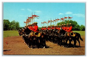 Vintage 1960's Postcard Canada Royal Mounted Police in Formation