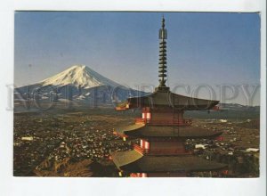 441128 Japan 1976 airmail RPPC to Germany Mount Fuji pagoda stamps with fauna