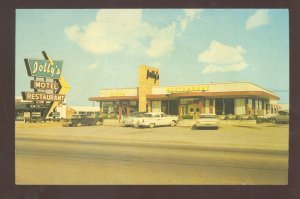 CAVE CITY KENTUCKY JOLLY'S RESTAURANT OLD CARS VINTAGE ADVERTISING POSTCARD