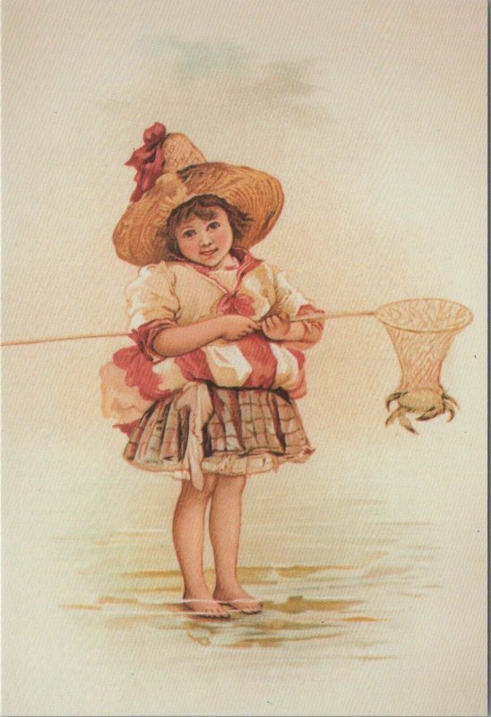 Children's Art Postcard - Childhood Memories, Catching a Crab RR17340