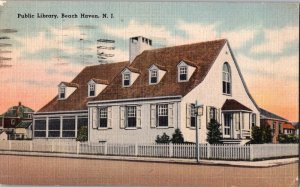 Public Library, Beach Haven, NJ Vintage Postcard JZ5