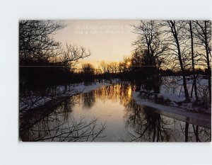 Postcard Sunset River, Indianhead Motor Plaza, Inc, Wilson, Wisconsin