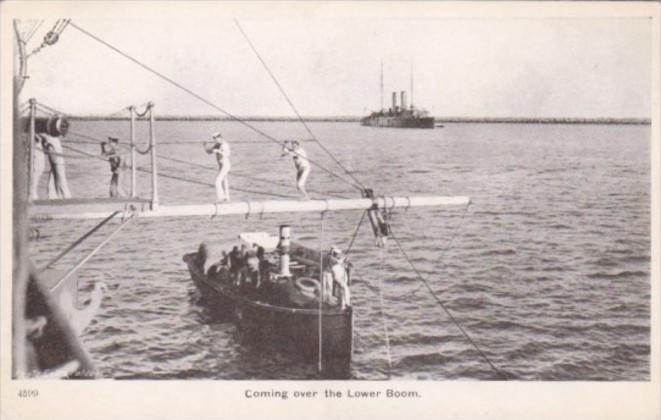 England Naval Scenes Sailors Coming Over The Lower Boom