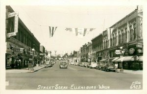 WA, Ellensburg, Washington, Street Scene, Ellis No. 6923, RPPC